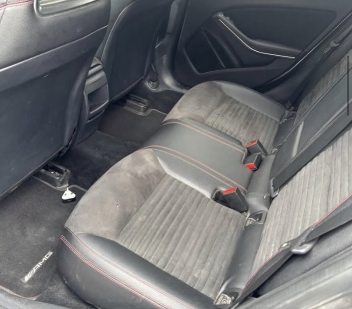 Vehicle seat before cleaning, result 4